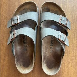 Birkenstock Men’s Arizona Slate Gray Double Strap Sandals